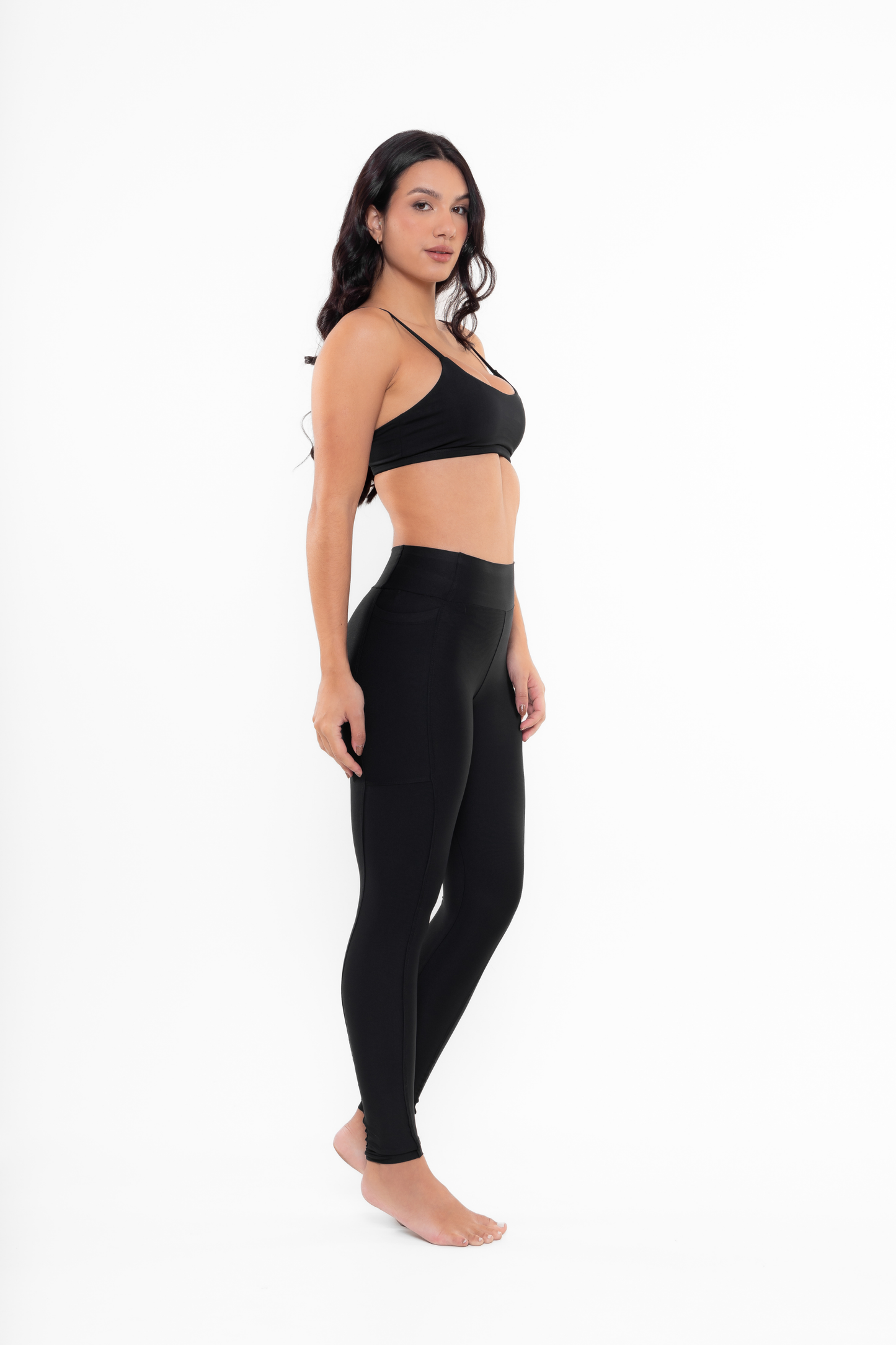 Legging Run C/Bolsos - Black