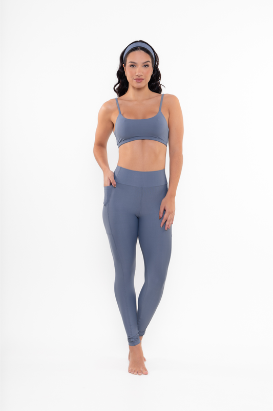 Legging Run Grey - C/bolsos